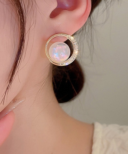Miniministore(ミニミニストア)の「マーメイドパールピアス 韓国ハートピアス(ピアス(両耳用)・レディース・E/D/C/A/B・FREE)」の8枚目の写真