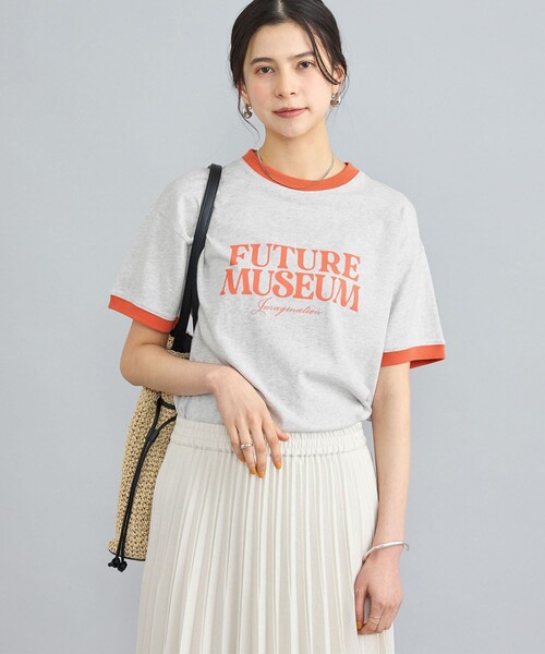 coen(コーエン)の「ロゴプリントリンガーTシャツ(Tシャツ/カットソー・レディース・ダークグレー/ライトグレー/オフホワイト/グレー・M/L)」の3枚目の写真