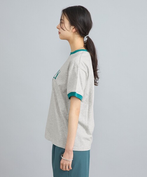 coen(コーエン)の「ロゴプリントリンガーTシャツ(Tシャツ/カットソー・レディース・ダークグレー/ライトグレー/オフホワイト/グレー・M/L)」の15枚目の写真