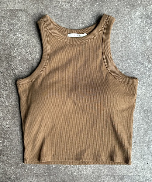 CPCM（シーピーシーエム）の「カップ付きアメスリテレコタンク（タンクトップ・レディース・キナリ/ブラウン/ブラック/オフホワイト/グレー・FREE）」の5枚目の写真