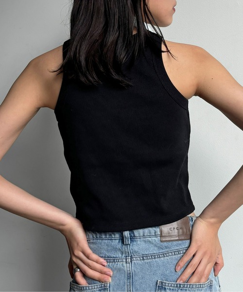 CPCM（シーピーシーエム）の「カップ付きアメスリテレコタンク（タンクトップ・レディース・キナリ/ブラウン/ブラック/オフホワイト/グレー・FREE）」の11枚目の写真