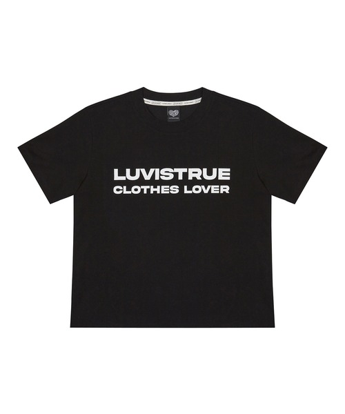 LUVISTRUE(ラヴイズトゥルー)の「BASIC LOGO TEE(Tシャツ/カットソー・レディース・ブラック/ホワイト・FREE)」の2枚目の写真
