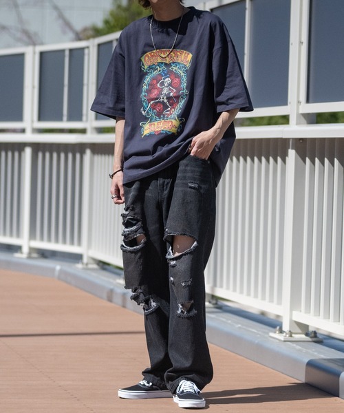 JOHN'S CLOSET（ジョンズクローゼット）の「【s】〔GREATFUL DEAD〕ピグメント加工 バンドTシャツ（Tシャツ/カットソー・メンズ・グレー系3/グレー系2/ブラック系2/ブラック系3/グレー系1/ブラック系1・LARGE/MEDIUM）」の21枚目の写真