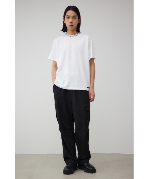 AZUL by moussy(アズールバイマウジー)の「ネックジャガードロゴ半袖Tシャツ(Tシャツ/カットソー・メンズ・ホワイト/ブラック・MEDIUM/LARGE)」の5枚目の写真