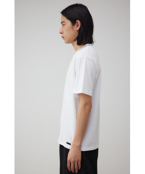 AZUL by moussy(アズールバイマウジー)の「ネックジャガードロゴ半袖Tシャツ(Tシャツ/カットソー・メンズ・ホワイト/ブラック・MEDIUM/LARGE)」の7枚目の写真