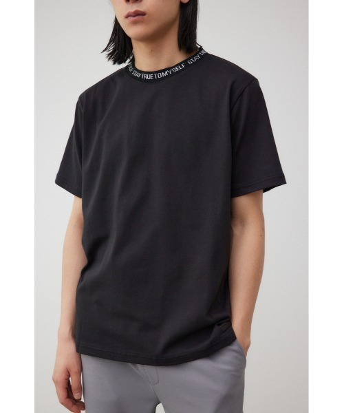 AZUL by moussy(アズールバイマウジー)の「ネックジャガードロゴ半袖Tシャツ(Tシャツ/カットソー・メンズ・ホワイト/ブラック・MEDIUM/LARGE)」の12枚目の写真