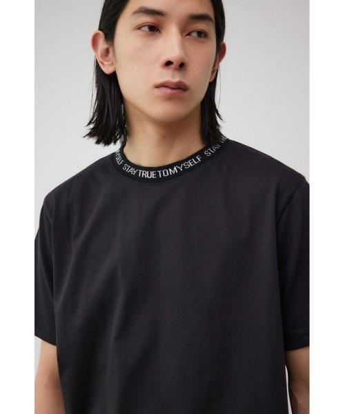 AZUL by moussy(アズールバイマウジー)の「ネックジャガードロゴ半袖Tシャツ(Tシャツ/カットソー・メンズ・ホワイト/ブラック・MEDIUM/LARGE)」の13枚目の写真