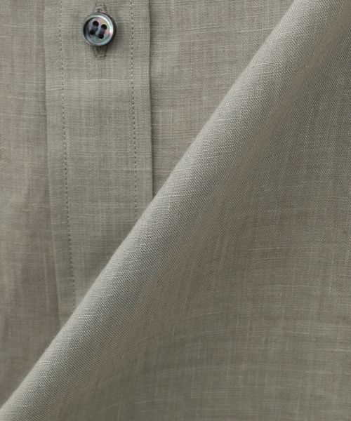 EDIFICE LA BOUCLE（エディフィスラブークル）の「【LA BOUCLE / ラブ―クル】80/1 キャンブリック バンドカラーシャツ（シャツ/ブラウス・メンズ・カーキ/ホワイト/ブルー系その他・LARGE/MEDIUM）」の16枚目の写真