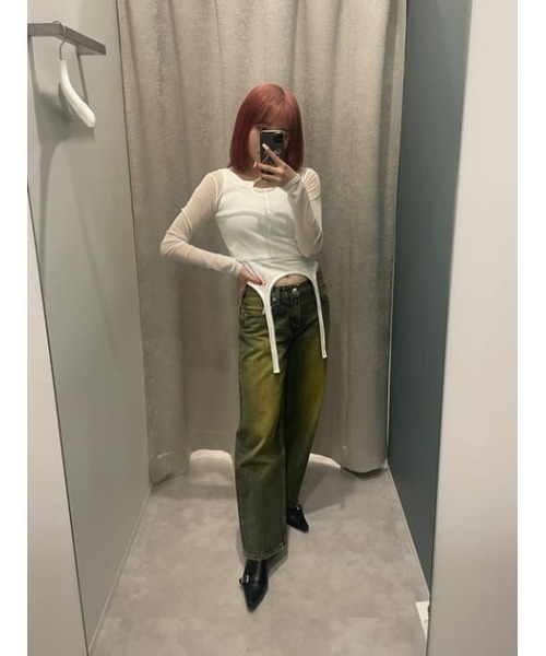 NATURE SHEER トップス  laguagem LAGUA GEM | NATURE SHEER トップス (Tシャツ・カットソー(長袖