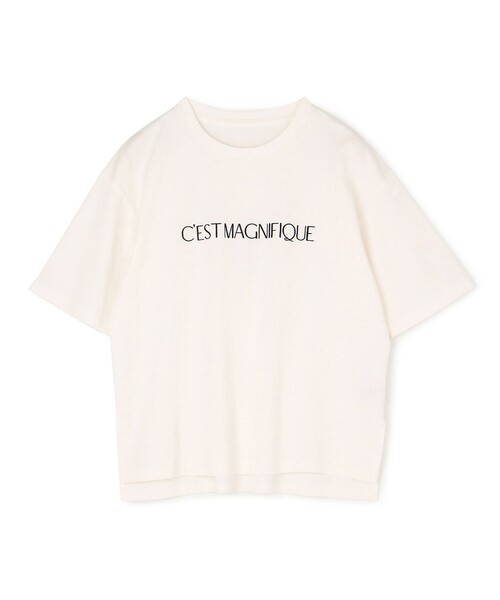 UNFILO（アンフィーロ）の「BEAUTY FORM ロゴ刺繍 半袖Tシャツ（Tシャツ/カットソー・レディース・ダークブラウン系1/ベージュ系1/ホワイト系1/グレー系1/ブラック系1/ホワイト系2・XX-LARGE/X-LARGE）」の21枚目の写真
