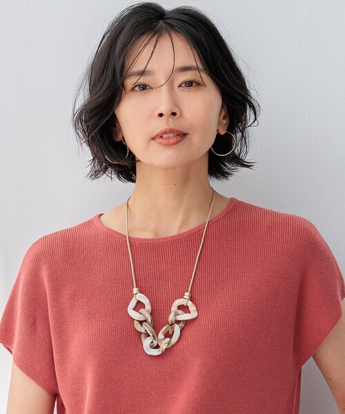 23区(ニジュウサンク)の「樹脂チェーン ネックレス(ネックレス・レディース・ブラック系/ベージュ系・F)」の2枚目の写真
