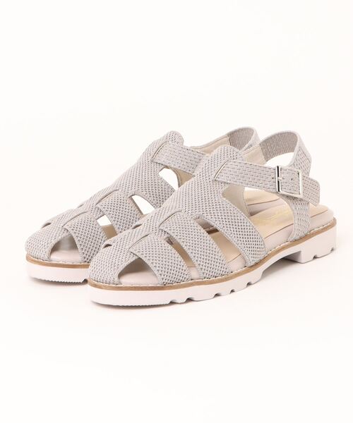 あしながおじさん（アシナガオジサン）の「軽量│ニットグルカサンダル　1310227（サンダル・レディース・ライトグレー/ブラック/ゼブラ・23.0cm/23.5cm/24.0cm/24.5cm/22.5cm）」の10枚目の写真