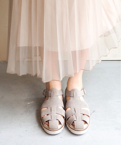 あしながおじさん（アシナガオジサン）の「軽量│ニットグルカサンダル　1310227（サンダル・レディース・ライトグレー/ブラック/ゼブラ・23.0cm/23.5cm/24.0cm/24.5cm/22.5cm）」の6枚目の写真