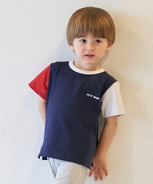 petit main（プティマイン）の「【プティプラ】BOYS半袖Tシャツ（Tシャツ/カットソー・キッズ・ライトカーキ/オレンジ/エメラルド/ネイビー/ライトグレー/ライトブルー/ブラック/ホワイト/マルチ/キナリ・90cm/120cm/110cm/100cm/130cm/80ｃｍ）」の8枚目の写真