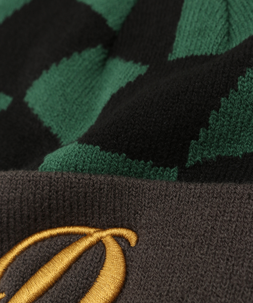 セール】【Dime/ダイム】 D CHECKERED CUFF BEANIE：キャップ