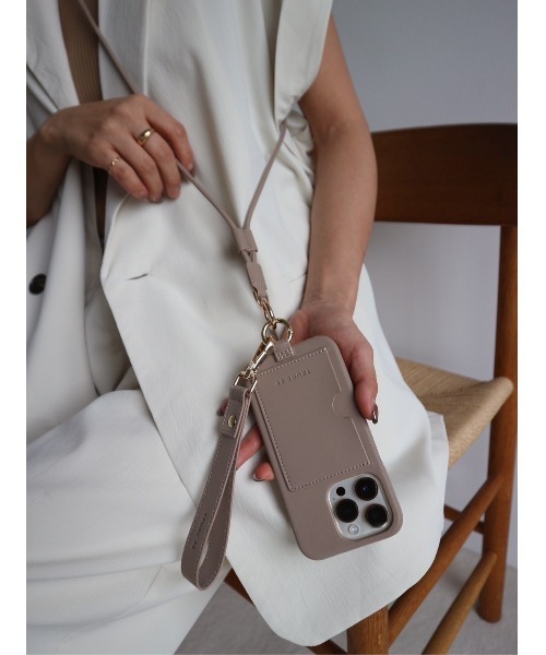 TRUNC（トランクエイティーエイト）の「(iPhone14PRO) Double Strap iPhone Case（スマホケース/カバー・レディース・グレイッシュベージュ/ブラック・iPhone 14 Pro）」の9枚目の写真