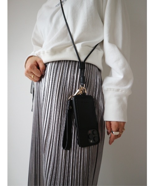 TRUNC（トランクエイティーエイト）の「(iPhone14PRO) Double Strap iPhone Case（スマホケース/カバー・レディース・グレイッシュベージュ/ブラック・iPhone 14 Pro）」の16枚目の写真