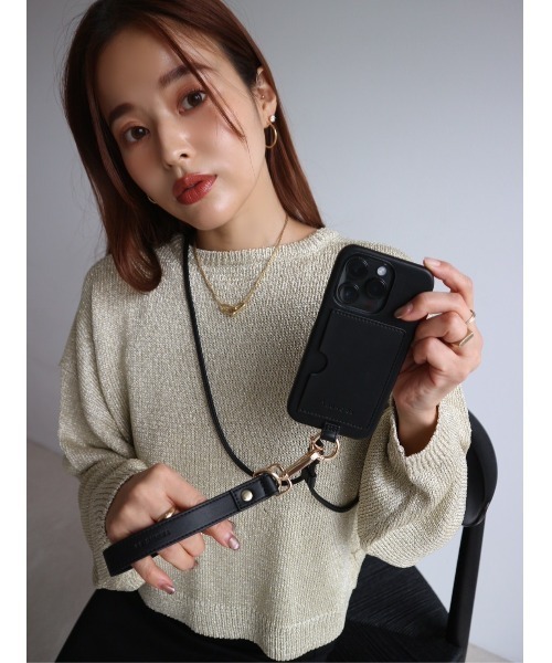 TRUNC（トランクエイティーエイト）の「(iPhone14PRO) Double Strap iPhone Case（スマホケース/カバー・レディース・グレイッシュベージュ/ブラック・iPhone 14 Pro）」の20枚目の写真