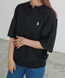 『U.S. POLO ASSN/ユーエスポロアッスン』ニット半袖ポロシャツ