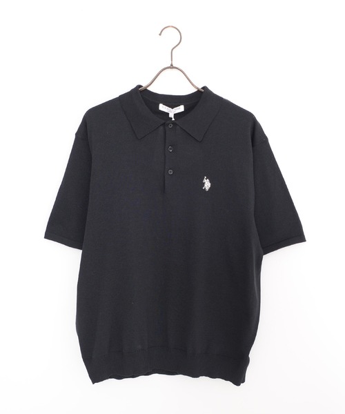 U.S. POLO ASSN.（ユーエスポロアッスン）の「『U.S. POLO ASSN/ユーエスポロアッスン』ニット半袖ポロシャツ（シャツ/ブラウス・メンズ・ブラック/ライトベージュ/ネイビー/インディゴブルー/モカ/オフホワイト・M/L）」の17枚目の写真