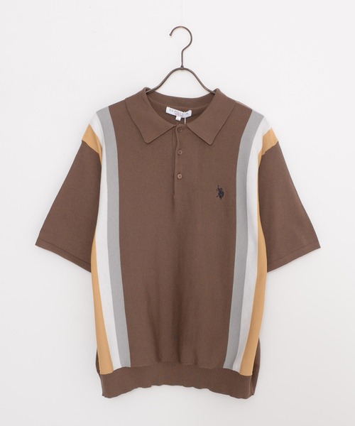 U.S. POLO ASSN.（ユーエスポロアッスン）の「『U.S. POLO ASSN/ユーエスポロアッスン』ニット半袖ポロシャツ（シャツ/ブラウス・メンズ・ブラック/ライトベージュ/ネイビー/インディゴブルー/モカ/オフホワイト・M/L）」の19枚目の写真
