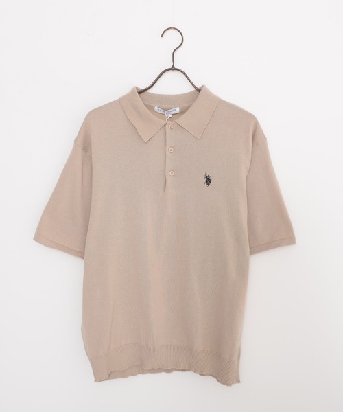 U.S. POLO ASSN.（ユーエスポロアッスン）の「『U.S. POLO ASSN/ユーエスポロアッスン』ニット半袖ポロシャツ（シャツ/ブラウス・メンズ・ブラック/ライトベージュ/ネイビー/インディゴブルー/モカ/オフホワイト・M/L）」の20枚目の写真