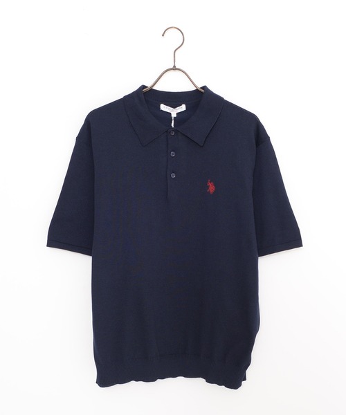 U.S. POLO ASSN.（ユーエスポロアッスン）の「『U.S. POLO ASSN/ユーエスポロアッスン』ニット半袖ポロシャツ（シャツ/ブラウス・メンズ・ブラック/ライトベージュ/ネイビー/インディゴブルー/モカ/オフホワイト・M/L）」の21枚目の写真