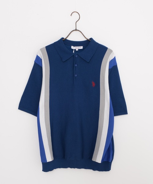 U.S. POLO ASSN.（ユーエスポロアッスン）の「『U.S. POLO ASSN/ユーエスポロアッスン』ニット半袖ポロシャツ（シャツ/ブラウス・メンズ・ブラック/ライトベージュ/ネイビー/インディゴブルー/モカ/オフホワイト・M/L）」の22枚目の写真