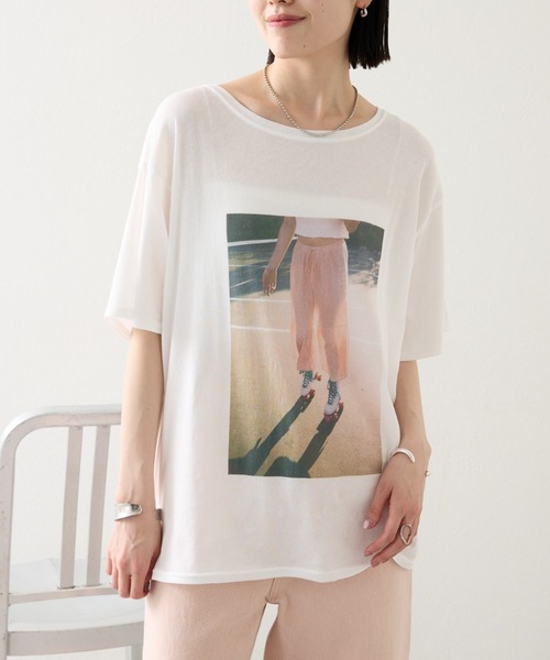 mystic（ミスティック）の「【3色展開】シアーフォトＴシャツ（Tシャツ/カットソー・レディース・ピンク/ブラック系その他/ブラック系その他2・FREE）」の18枚目の写真