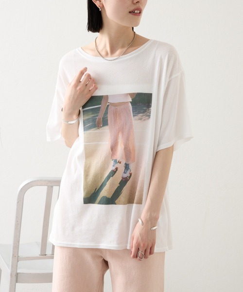 mystic（ミスティック）の「【3色展開】シアーフォトＴシャツ（Tシャツ/カットソー・レディース・ピンク/ブラック系その他/ブラック系その他2・FREE）」の17枚目の写真