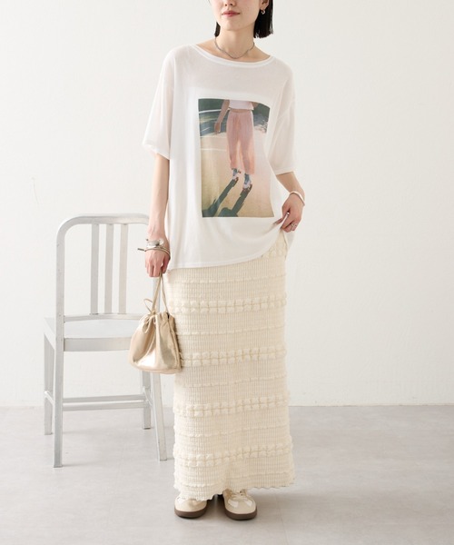 mystic（ミスティック）の「【3色展開】シアーフォトＴシャツ（Tシャツ/カットソー・レディース・ピンク/ブラック系その他/ブラック系その他2・FREE）」の16枚目の写真