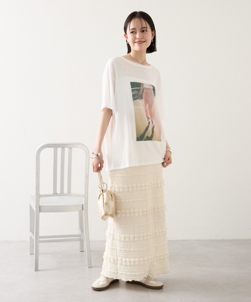 mystic（ミスティック）の「【3色展開】シアーフォトＴシャツ（Tシャツ/カットソー・レディース・ピンク/ブラック系その他/ブラック系その他2・FREE）」の15枚目の写真