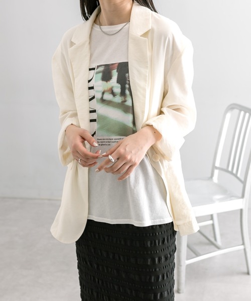 mystic（ミスティック）の「【3色展開】シアーフォトＴシャツ（Tシャツ/カットソー・レディース・ピンク/ブラック系その他/ブラック系その他2・FREE）」の11枚目の写真