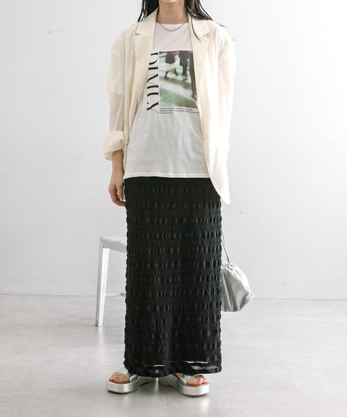 mystic（ミスティック）の「【3色展開】シアーフォトＴシャツ（Tシャツ/カットソー・レディース・ピンク/ブラック系その他/ブラック系その他2・FREE）」の9枚目の写真