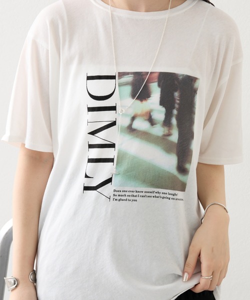 mystic（ミスティック）の「【3色展開】シアーフォトＴシャツ（Tシャツ/カットソー・レディース・ピンク/ブラック系その他/ブラック系その他2・FREE）」の5枚目の写真