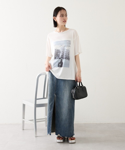 mystic（ミスティック）の「【3色展開】シアーフォトＴシャツ（Tシャツ/カットソー・レディース・ピンク/ブラック系その他/ブラック系その他2・FREE）」の20枚目の写真