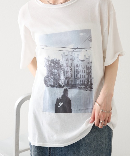 mystic（ミスティック）の「【3色展開】シアーフォトＴシャツ（Tシャツ/カットソー・レディース・ピンク/ブラック系その他/ブラック系その他2・FREE）」の19枚目の写真