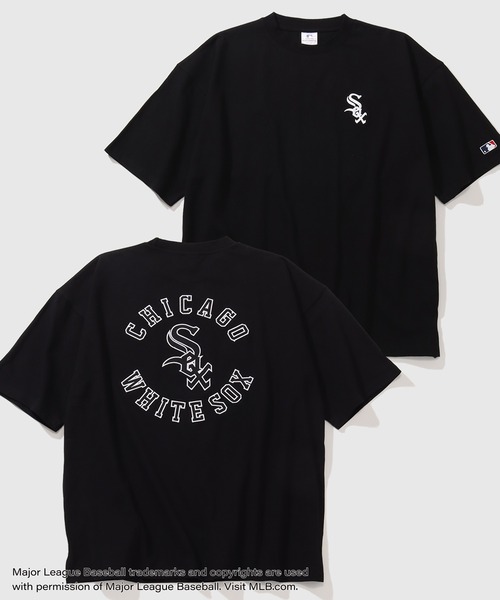 MLB(メジャーリーグベースボール)の「【MLB/メジャーリーグベースボール】ワッペンサークルロゴ オーバーサイズ 半袖Tシャツ(Tシャツ/カットソー・メンズ・グリーン/ネイビー/ブラック/アッシュグレー/ホワイト・LL/M/L)」の3枚目の写真