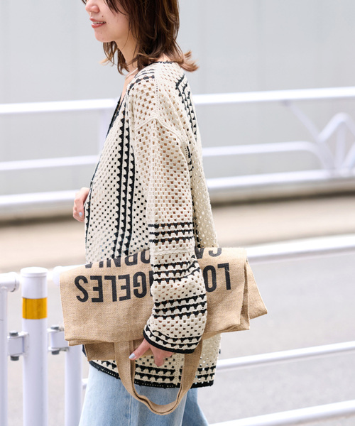 JOURNAL STANDARD relume(ジャーナルスタンダード レリューム)の「《追加6》クロシェラインVネックカーディガン(カーディガン/ボレロ・レディース・ベージュ・FREE)」の7枚目の写真