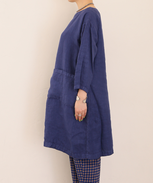 JOURNAL STANDARD LUXE（ジャーナルスタンダード　ラックス）の「【ARMEN 】LINEN HERRINGBONE B/N TUNIC（チュニック・レディース・ブラック/ストーン/ブルー・2）」の5枚目の写真