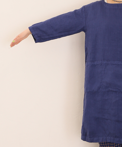 JOURNAL STANDARD LUXE（ジャーナルスタンダード　ラックス）の「【ARMEN 】LINEN HERRINGBONE B/N TUNIC（チュニック・レディース・ブラック/ストーン/ブルー・2）」の18枚目の写真