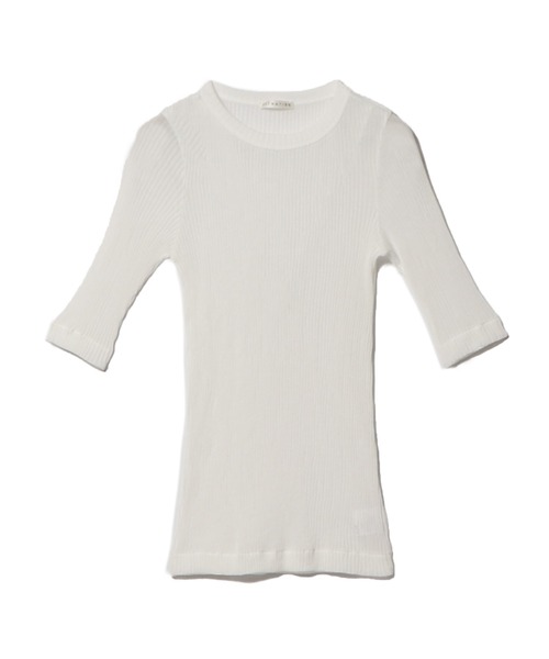 tシャツ ESTNATION / シアーテレコハーフスリーブカットソー レディース ESTNATION / シアーテレコハーフスリーブカットソー｜ESTNATION