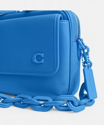 COACH チャーター フラップ クロスボディ18 ショルダーバッグ 青 ブルー COACH チャーター フラップ クロスボディ18 ショルダーバッグ 青