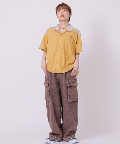 DOUBLE NAME(ダブルネーム)の「加工デニムカーゴパンツ(デニムパンツ・レディース・パープル/ブラウン/カーキ・FREE)」の19枚目の写真