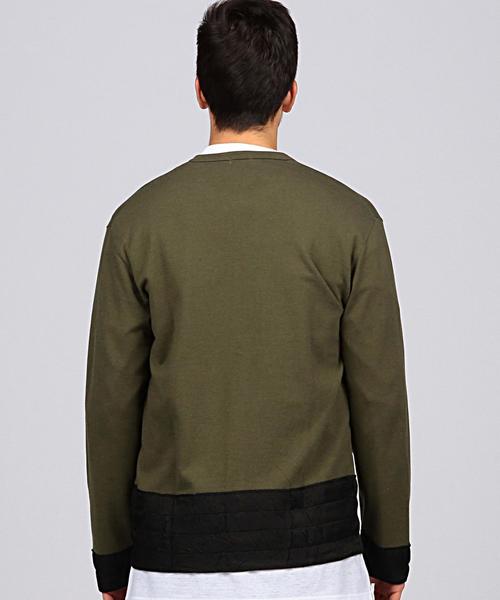 EN ROUTE（アンルート）の「ENR コットンクルーネックカーディガン●（カーディガン/ボレロ・メンズ・オリーブ/ネイビー・3/2/1）」の6枚目の写真