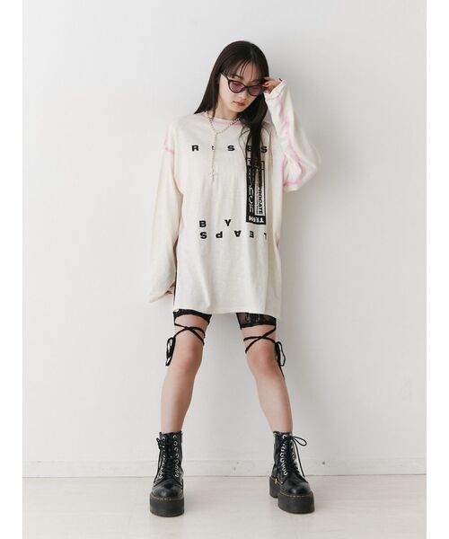 jouetie(ジュエティ)の「レースアップバイカーパンツ(その他パンツ・レディース・ブラック/オフホワイト・MEDIUM)」の8枚目の写真