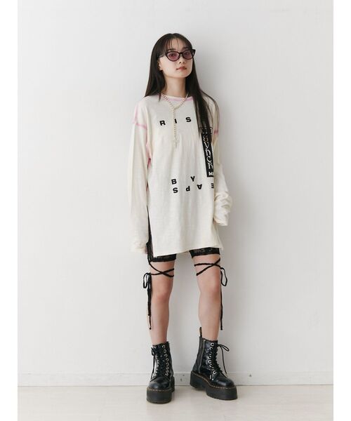 jouetie(ジュエティ)の「レースアップバイカーパンツ(その他パンツ・レディース・ブラック/オフホワイト・MEDIUM)」の10枚目の写真
