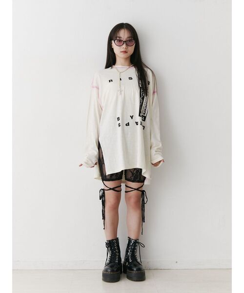 jouetie(ジュエティ)の「レースアップバイカーパンツ(その他パンツ・レディース・ブラック/オフホワイト・MEDIUM)」の11枚目の写真