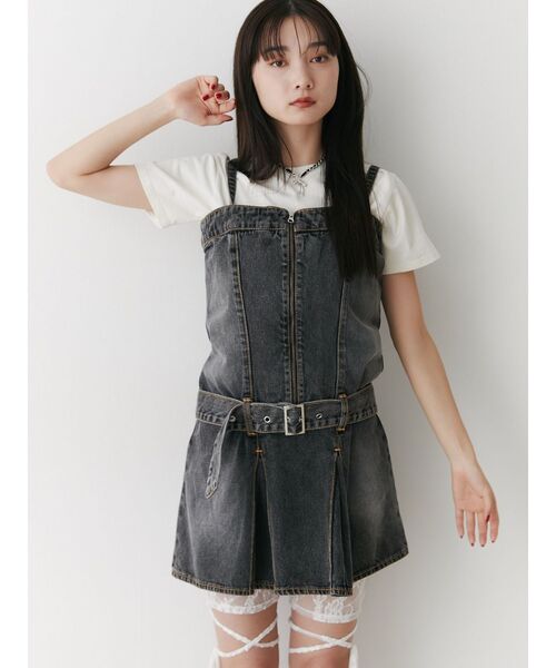 jouetie(ジュエティ)の「レースアップバイカーパンツ(その他パンツ・レディース・ブラック/オフホワイト・MEDIUM)」の16枚目の写真