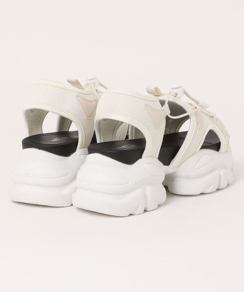 LUGG NAGG(ラグナグ)の「厚底ドローコードサンダル(サンダル・レディース・ホワイト/ブラック・M/L)」の3枚目の写真